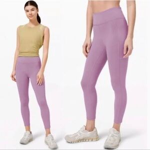 Lululemon Invigorate High Rise Pant Leggings with Pockets Purple Jubilee 14 NWT